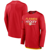 Calgary Flames Fanatics Authentic Pro Tech Long Sleeve T-Shirt Red