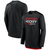 Ottawa Senators Fanatics Authentic Pro Tech Long Sleeve T-Shirt Black