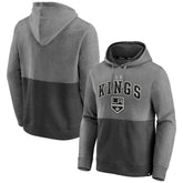 Los Angeles Kings Fanatics Block Party Signature Pullover Hoodie Heather Gray/Heather Charcoal
