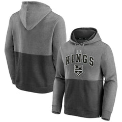 Los Angeles Kings Fanatics Block Party Signature Pullover Hoodie Heather Gray/Heather Charcoal