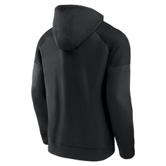 Calgary Flames Fanatics Black Ice Defender Raglan Pullover Hoodie