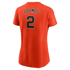 Willy Adames San Francisco Giants Women's Cooperstown Collection Fuse Name & Number T-Shirt Orange | Nike