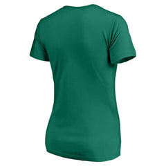 Los Angeles Dodgers Profile Women's Plus Size Celtic V-Neck T-Shirt Kelly Green