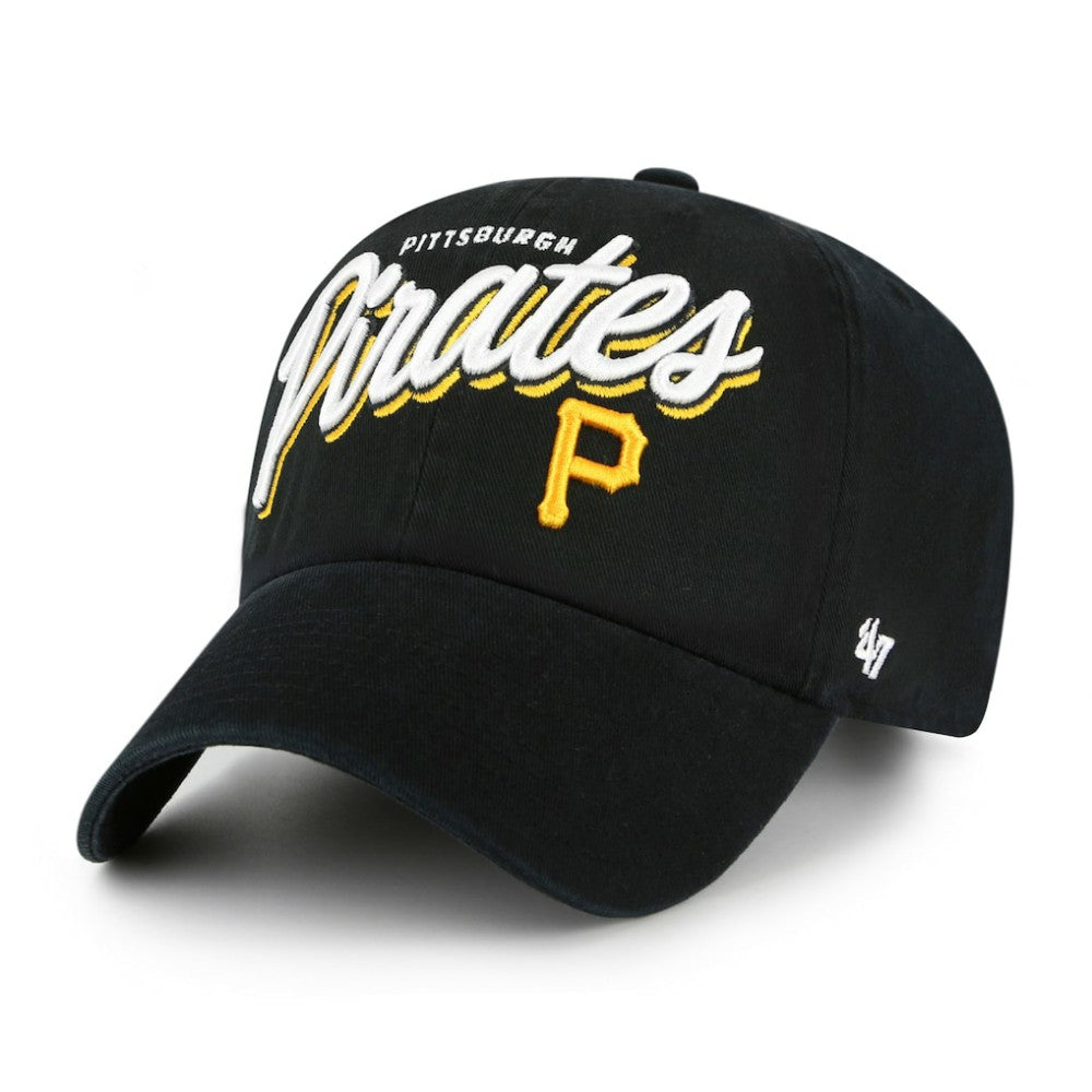 Pittsburgh Pirates Women's Ariana Clean Up Adjustable Hat Black | 47 brand