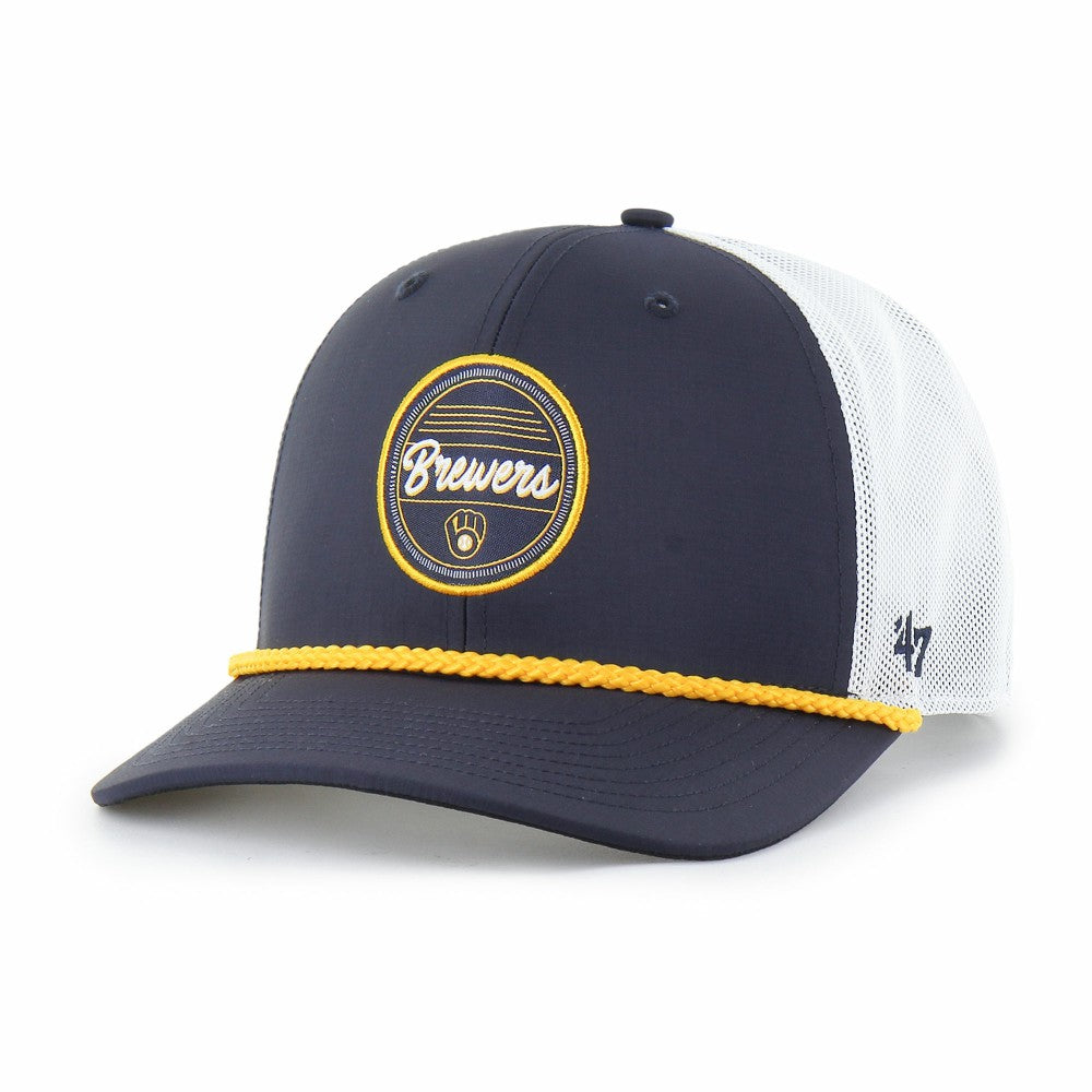 Milwaukee Brewers Fairway Trucker Adjustable Hat Navy/White | 47 brand