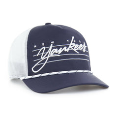 New York Yankees Brrr Downburst Mesh Hitch Adjustable Hat Navy | 47 brand