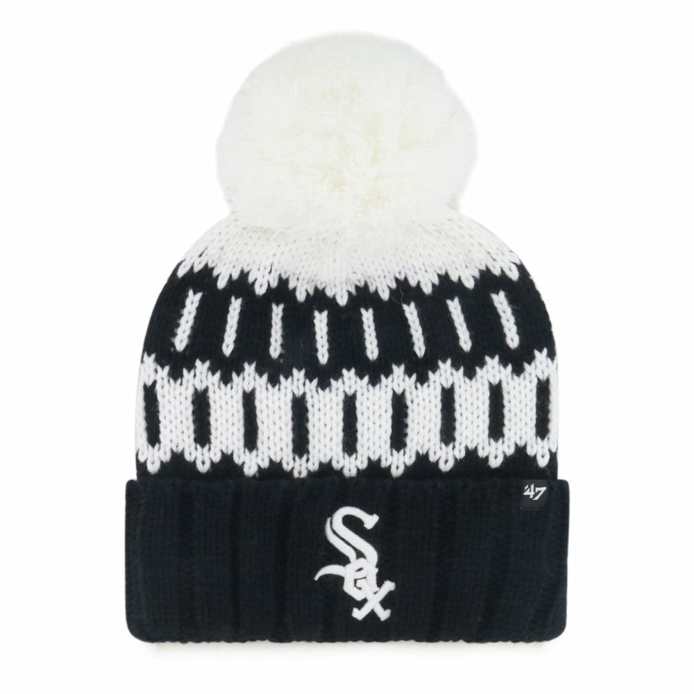 Chicago White Sox Women's Felicity Cuffed Knit Hat with Pom Black | 47 brand