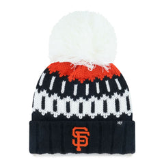 San Francisco Giants Women's Felicity Cuffed Knit Hat with Pom Black | 47 brand