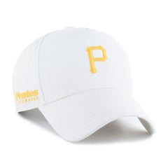 Pittsburgh Pirates Foundational Pinch Offside Adjustable Hat White | 47 brand