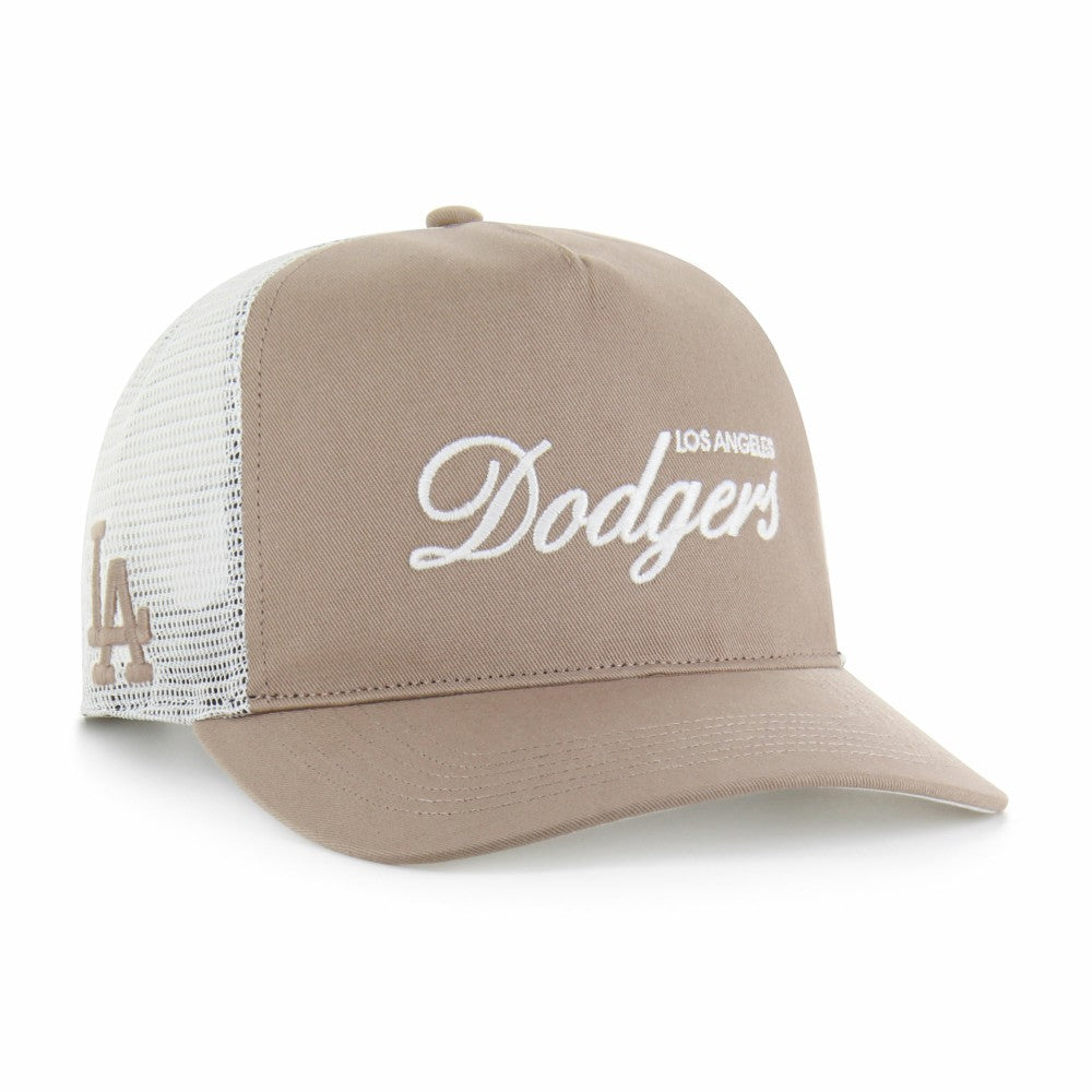 Los Angeles Dodgers Foundational Mesh Hitch Adjustable Hat Brown | 47 brand