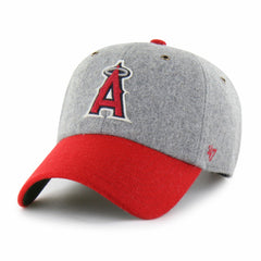 Los Angeles Angels Golden Age Wool Clean Up Adjustable Hat Gray/Red | 47 brand