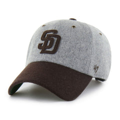 San Diego Padres Golden Age Wool Clean Up Adjustable Hat Gray/Brown | 47 brand