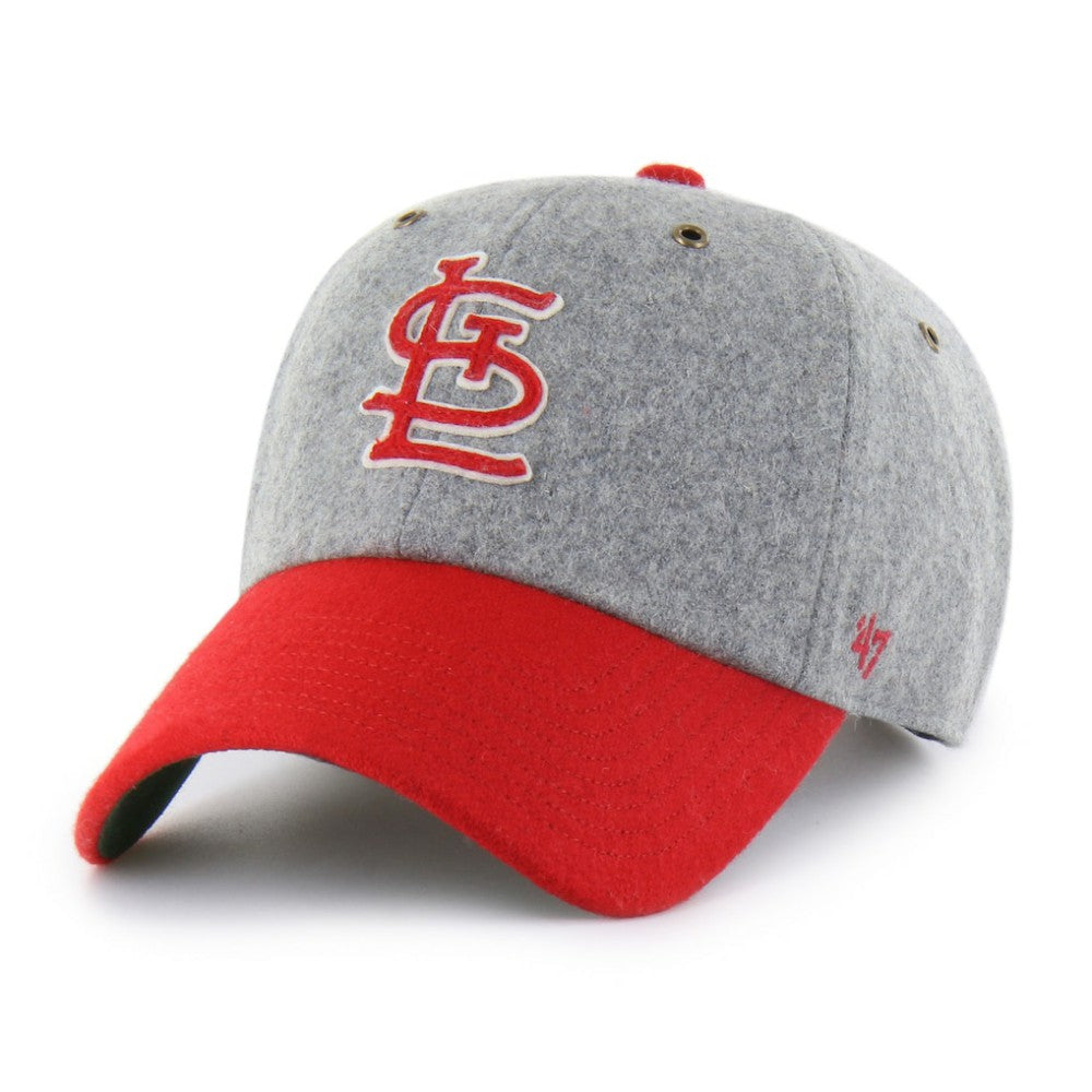 St. Louis Cardinals Golden Age Wool Clean Up Adjustable Hat Gray/Red | 47 brand
