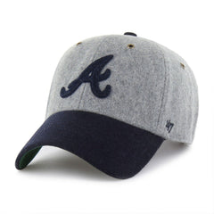Atlanta Braves Golden Age Wool Clean Up Adjustable Hat Gray | 47 brand