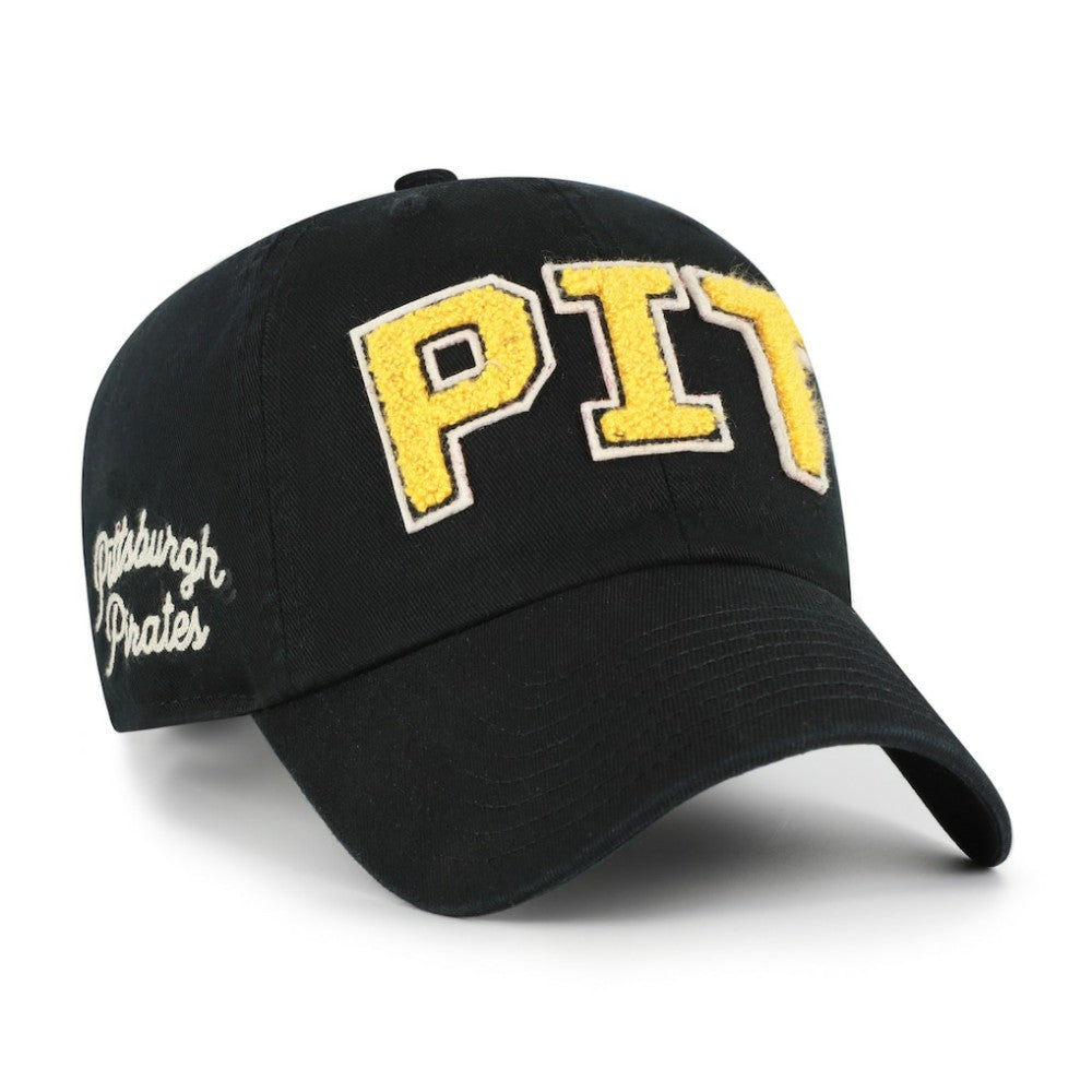 Pittsburgh Pirates Women's Zoey Clean Up Adjustable Hat Black | 47 brand