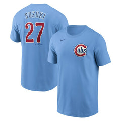 Seiya Suzuki Chicago Cubs Fuse Name & Number T-Shirt Baby Blue | Nike