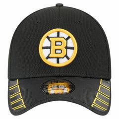 Boston Bruins New Era Visor Hit 39THIRTY Flex Hat Black