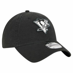 Pittsburgh Penguins New Era Stamp Fabric Applique 9TWENTY Adjustable Hat Black