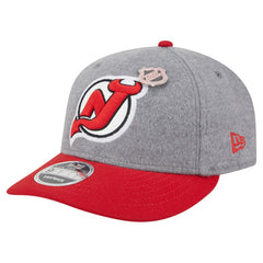 New Jersey Devils New Era Wool Pin Low Profile 9FIFTY Snapback Hat Gray/Red