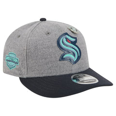 Seattle Kraken New Era Wool Pin Low Profile 9FIFTY Snapback Hat Gray/Deep Sea Blue
