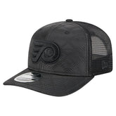 Philadelphia Flyers New Era Quilted Nylon 9SEVENTY Adjustable Trucker Hat Black