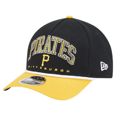 Pittsburgh Pirates Arch 9FORTY A-Frame M-Crown Adjustable Hat Black/Gold | New Era