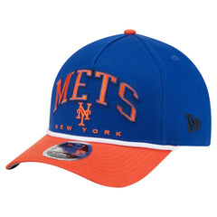 New York Mets Arch 9FORTY A-Frame M-Crown Adjustable Hat Royal/Orange | New Era