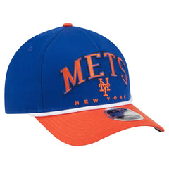 New York Mets Arch 9FORTY A-Frame M-Crown Adjustable Hat Royal/Orange | New Era