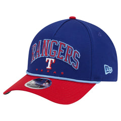 Texas Rangers Arch 9FORTY A-Frame M-Crown Adjustable Hat Royal/Red | New Era