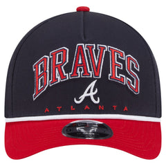 Atlanta Braves Arch 9FORTY A-Frame M-Crown Adjustable Hat Navy/Red | New Era