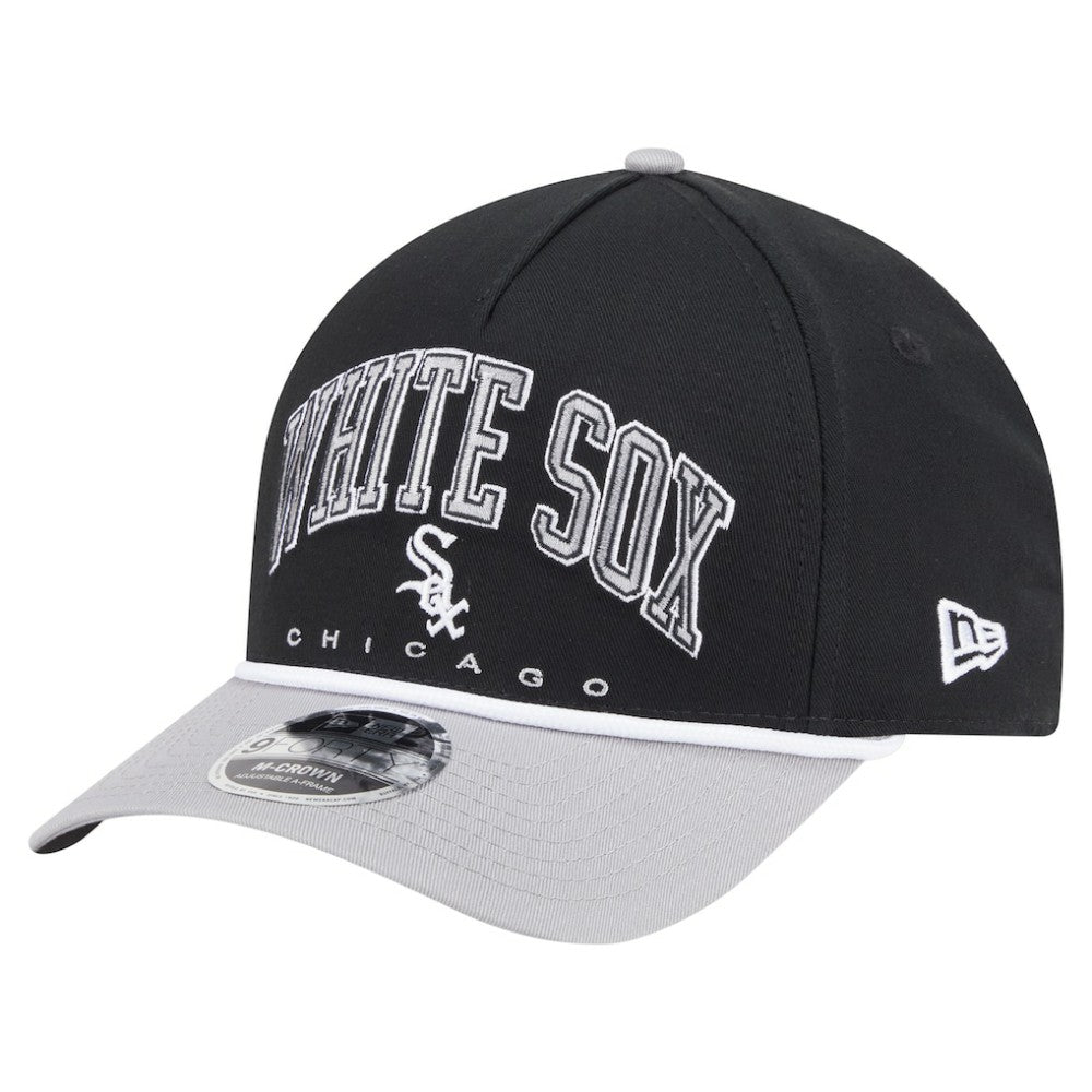 Chicago White Sox Arch 9FORTY A-Frame M-Crown Adjustable Hat Black/Gray | New Era