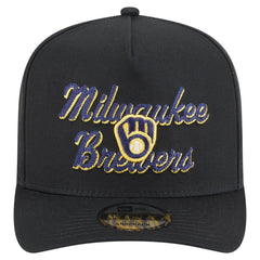 Milwaukee Brewers Chainstitch 9FIFTY A-Frame Snapback Hat Black | New Era
