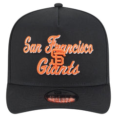 San Francisco Giants Chainstitch 9FIFTY A-Frame Snapback Hat Black | New Era