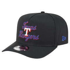 Texas Rangers Chainstitch 9FIFTY A-Frame Snapback Hat Black | New Era