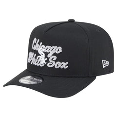 Chicago White Sox Chainstitch 9FIFTY A-Frame Snapback Hat Black | New Era