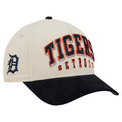 Detroit Tigers Sided Corduroy 9FORTY A-Frame Adjustable Hat Cream/Navy | New Era