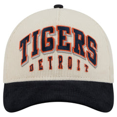 Detroit Tigers Sided Corduroy 9FORTY A-Frame Adjustable Hat Cream/Navy | New Era