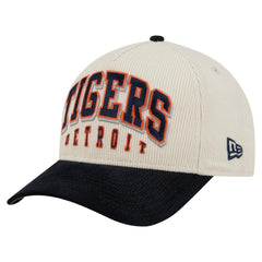 Detroit Tigers Sided Corduroy 9FORTY A-Frame Adjustable Hat Cream/Navy | New Era