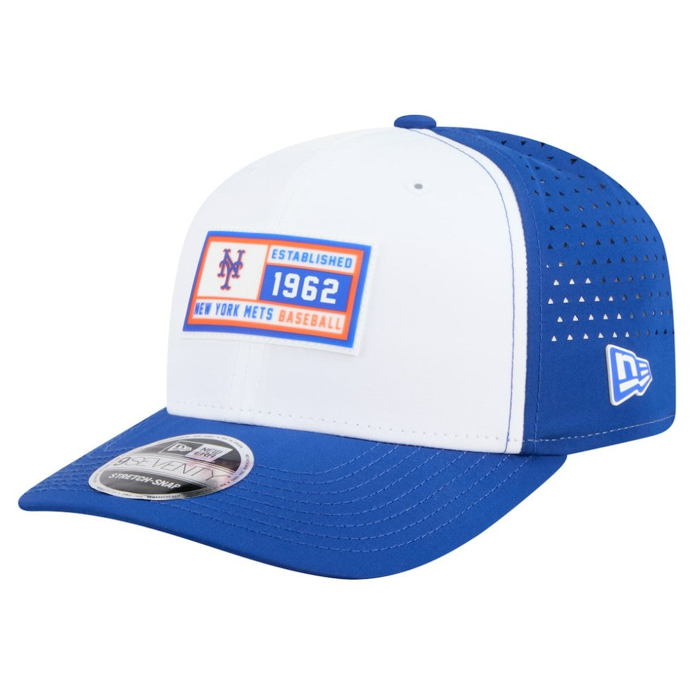 New York Mets Established Patch 9SEVENTY Adjustable Hat White/Royal | New Era