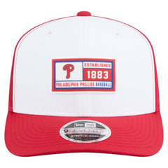 Philadelphia Phillies Established Patch 9SEVENTY Adjustable Hat White/Red | New Era