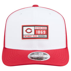 Cincinnati Reds Established Patch 9SEVENTY Adjustable Hat White/Red | New Era