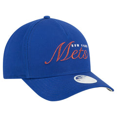 New York Mets Women's Metallic A-Frame 9FORTY Adjustable Hat Royal | New Era