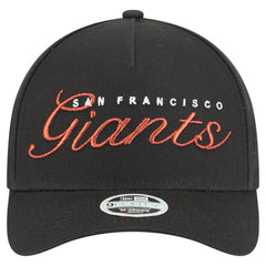 San Francisco Giants Women's Metallic A-Frame 9FORTY Adjustable Hat Black | New Era