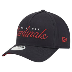 St. Louis Cardinals Women's Metallic A-Frame 9FORTY Adjustable Hat Navy | New Era