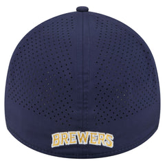 Milwaukee Brewers 39THIRTY A-Frame Perforated Flex Hat Navy | New Era