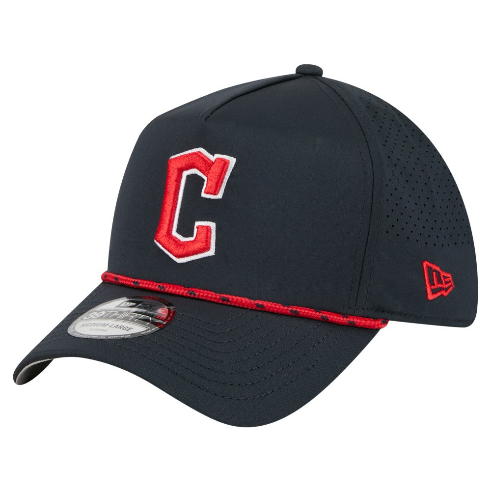 Cleveland Guardians 39THIRTY A-Frame Perforated Flex Hat Navy | New Era
