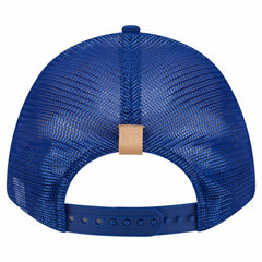 Chicago Cubs Text A-Frame Trucker 9FORTY Hat Stone/Royal | New Era