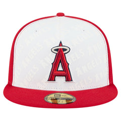 Los Angeles Angels Repeat 59FIFTY Fitted Hat White/Red | New Era