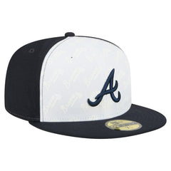 Atlanta Braves Repeat 59FIFTY Fitted Hat White/Navy | New Era