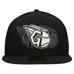 Cleveland Guardians Tri-Hit 59FIFTY Fitted Hat Black | New Era